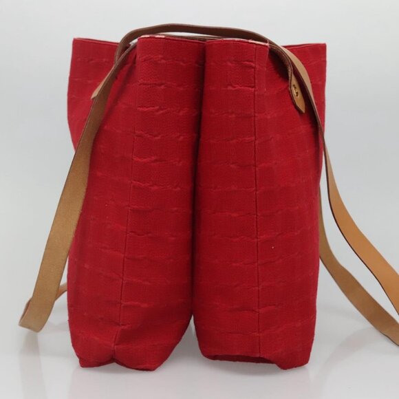BURBERRY Shoulder Bag Canvas Red Auth ti2872 - Picture 2 of 16
